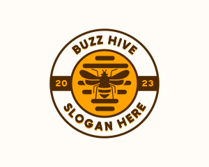 Bee - Beehive Honey Bee logo design