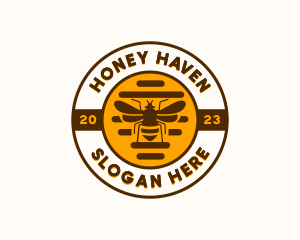 Beekeeper - Beehive Honey Bee logo design