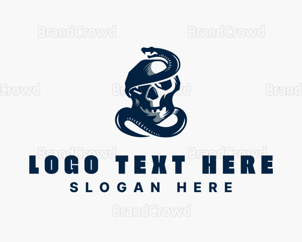 Snake Skull Death Logo