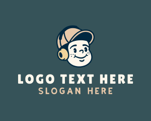 Comic - Headphones Boy Character logo design