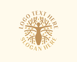 Organic - Tree Woman Organic logo design