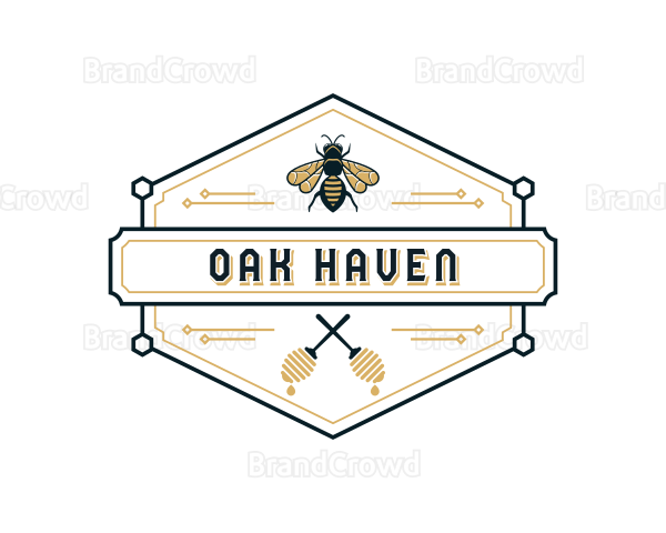 Beekeeper Honey Hexagon Logo