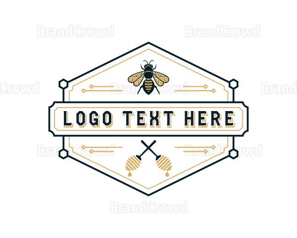 Beekeeper Honey Hexagon Logo