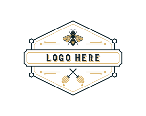 Beekeeper Honey Hexagon Logo