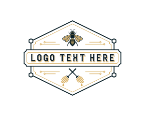 Honey - Beekeeper Honey Hexagon logo design