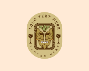 Mask - Resort Tiki Bar logo design