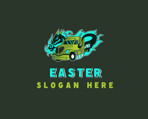 Highway - Dragon Freight Truck logo design