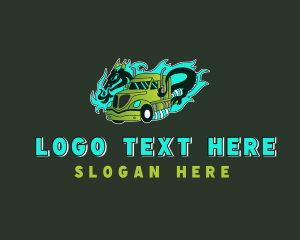 Delivery - Dragon Freight Truck logo design