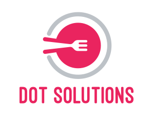 Dot - Pink Restaurant Plate logo design