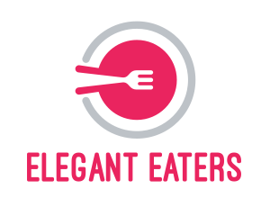 Silverware - Pink Restaurant Plate logo design