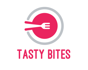 Cook - Pink Restaurant Plate logo design