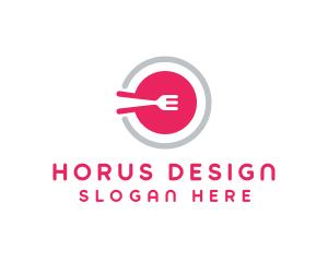 Restaurant Plate Dish logo design