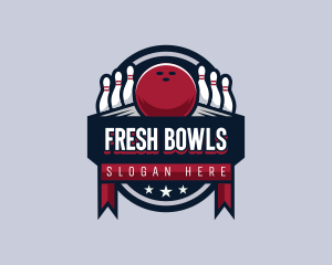 Sports Bowling Emblem logo design