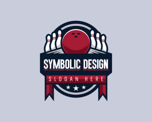 Emblem - Sports Bowling Emblem logo design