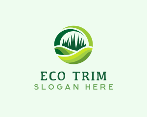 Grass Cutting Lawn logo design