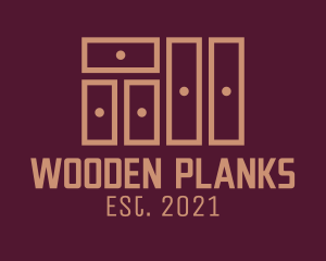 Wooden Drawers Furniture logo design