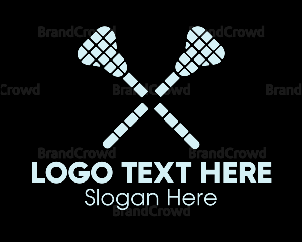 Blue Lacrosse Sticks Logo