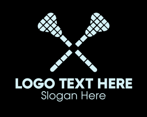 Award - Blue Lacrosse Sticks logo design