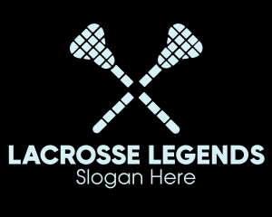 Blue Lacrosse Sticks logo design