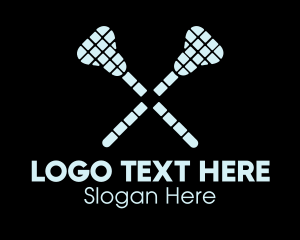 Activewear - Blue Lacrosse Sticks logo design