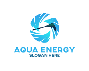 Aqua Pressure Washer  logo design