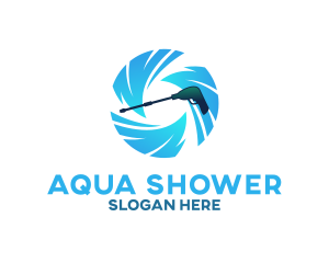 Aqua Pressure Washer  logo design