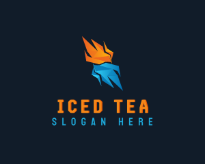 Fire Ice Element logo design