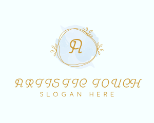 Watercolor Wreath Fragrance logo design