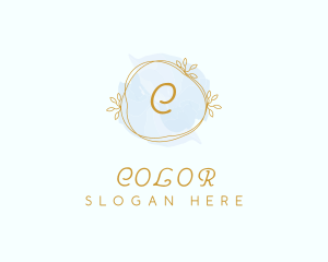 Yoga - Watercolor Wreath Fragrance logo design