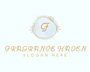 Watercolor Wreath Fragrance logo design