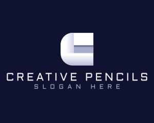 Creative Origami Letter C logo design