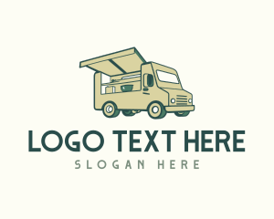 Food Trailer - Green Food Truck logo design