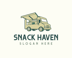 Green Food Truck logo design