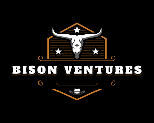 Rustic Bull Horn logo design