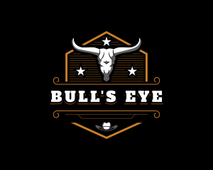 Rustic Bull Horn logo design