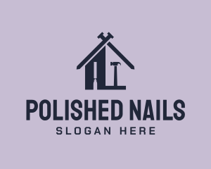 Nail Hammer Chisel Construction logo design