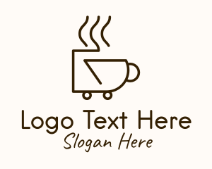 Food Cart - Hot Cup Trolley logo design