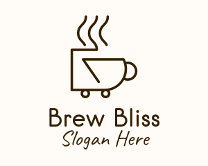 Hot Cup Trolley logo design