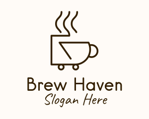 Hot Cup Trolley logo design