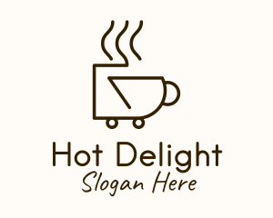 Hot Cup Trolley logo design