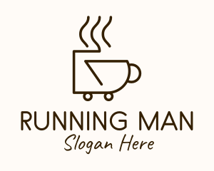 Coffee Shop - Hot Cup Trolley logo design
