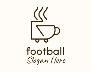 Coffee Shop - Hot Cup Trolley logo design