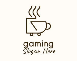 Caffeine - Hot Cup Trolley logo design