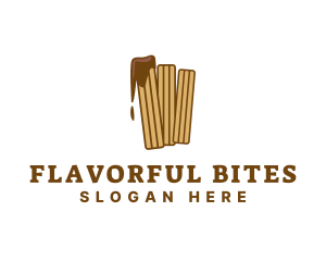 Tasty - Sweet Chocolate Churros logo design