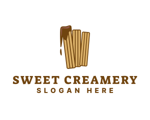 Sweet Chocolate Churros logo design