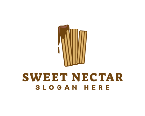 Sweet Chocolate Churros logo design