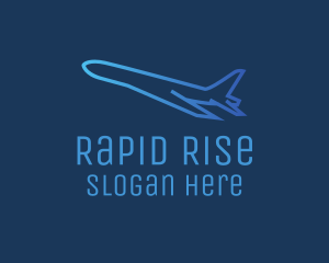 Blue Plane Takeoff logo design