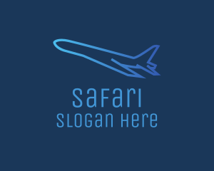 Aerial - Blue Plane Takeoff logo design