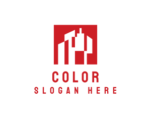 Red And White - Urban Real Estate logo design
