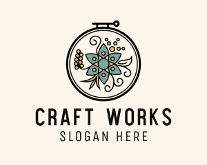 Ornament Flower Crafts logo design